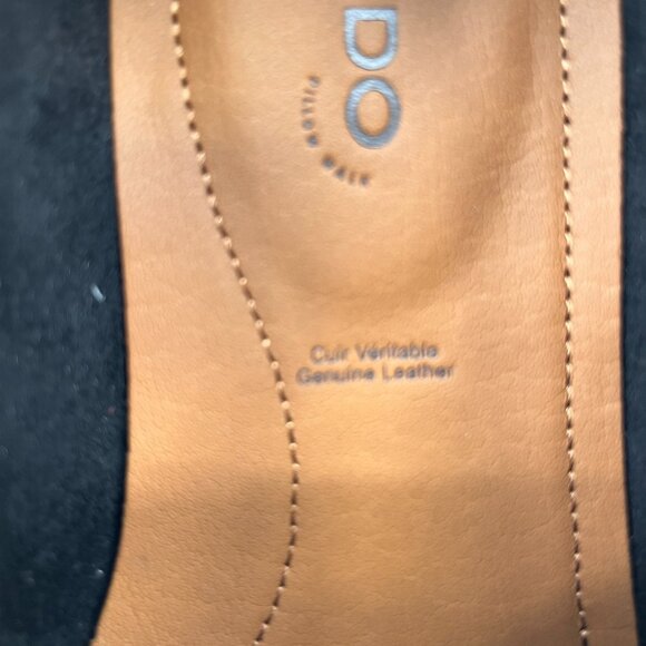 ALDO Marinho Loafers Size 7 Black Leather Upper Slip-On Dress Shoes Metal Bit - Picture 10 of 14